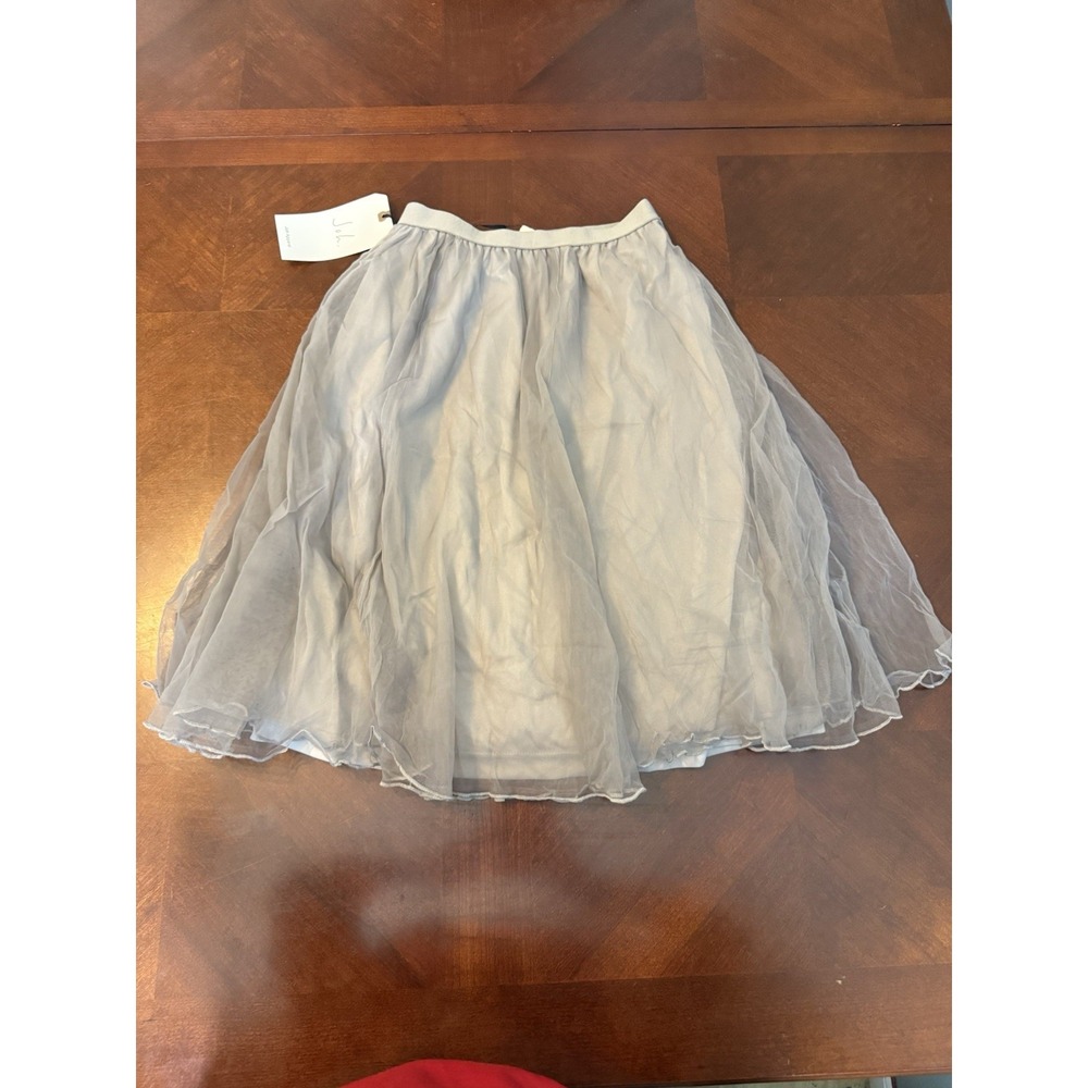 Gray Tulle‎ Midi Skirt XS Ethereal Romantic Balletcore Mesh Layered Skirt